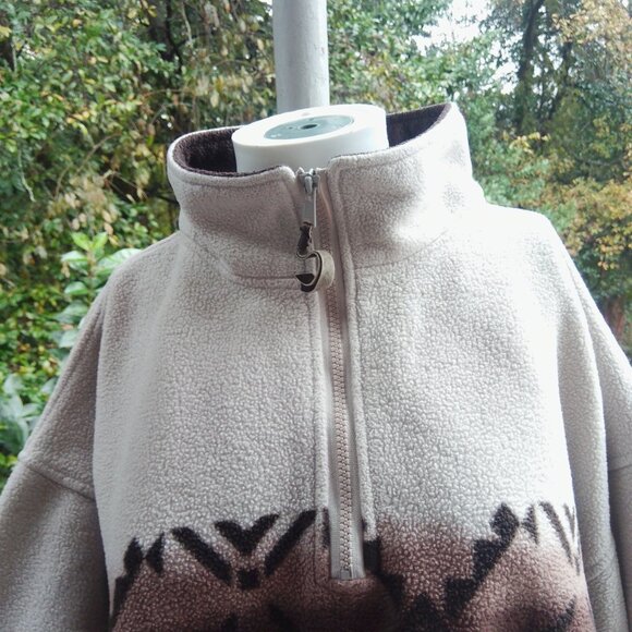 Vintage 90s Aztec Southwestern Pullover Fleece - Picture 5 of 8